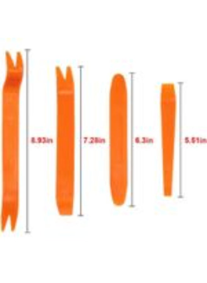 4pcs Panel Trim Auto Removal Tool Door Clip Removal Tool Pry Tool Kit Car Dash Audio Installer Radio Removal Pry Kit Tool Multicolour - Image 2